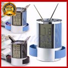 Desk Mesh Pen Pencil Holder Office Supplies Multifunctional Digital LED Pens