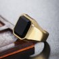 Square Men Rings Top Quality Titanium Steel size 7-12