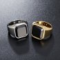 Square Men Rings Top Quality Titanium Steel size 7-12