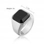 Square Men Rings Top Quality Titanium Steel size 7-12