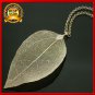 NEW Real Leaf Necklace Gold-color Natural Leaf Pendant Necklace for Women