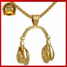 DJ Steampunk Headphone Stainless Steel Chain Pendant Necklace for Men Women Gift