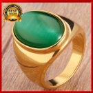 Fashion High Quality Vintage 316L Stainless Steel Big Oval Men Ring size 7-12