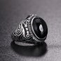 316L Stainless Steel vintage Blue Rings For Men size 7-12