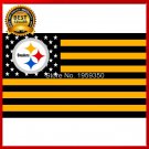 Pittsburgh Steelers Official Football Team 3X 5ft Flag with US star stripe