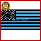 Hot New Carolina Panthers Football Team polyester 3' X 5' Flag white sleeve