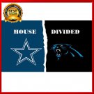 NEW Dallas Cowboys vs Carolina Panthers House Divided Rivalry Flag 90x150cm