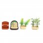 Miniatures Gardening Vegetable Flowers Food Furniture Sets For Doll House Toys