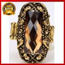 Rings for women crystal punk rock party fashion jewelry antique gold & silver