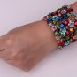 Flower floral stretch wide bracelet for women summer cute cuff fashion wedding