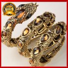 Stretch snake bracelet armlet upper arm cuff for women punk rock crystal bangle