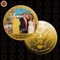 1 Pc Gold President US Donald Trump Gold Plated Coin USA Trump Tower