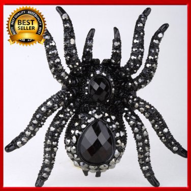 Spider stretch ring halloween animal jewelry gifts for women girls kids