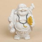 Sand Stone Maitreya Happy Smile Buddha Statue Hand Carved Wealth Artist Luck