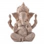 Hand Carved Sandstone Seated Ganesh Buddha Deity Elephant Hindu Statue Decor