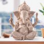 Hand Carved Sandstone Seated Ganesh Buddha Deity Elephant Hindu Statue Decor