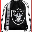 NEW Oakland Raiders Drawstring Bags Polyester Backpack Digital Printing 35*45CM
