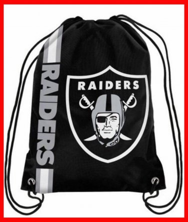 NEW Oakland Raiders Drawstring Bags Polyester Backpack Digital Printing 35*45CM