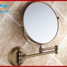 Antique 8" Double Side Bathroom Folding Brass Shave Makeup Mirror Wall Mounted!