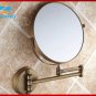 Antique 8" Double Side Bathroom Folding Brass Shave Makeup Mirror Wall Mounted!