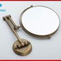 Antique 8" Double Side Bathroom Folding Brass Shave Makeup Mirror Wall Mounted!