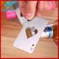 Portable Stainless Steel Poker Shaped Beer Bottle Opener Tool Credit Cards Size!