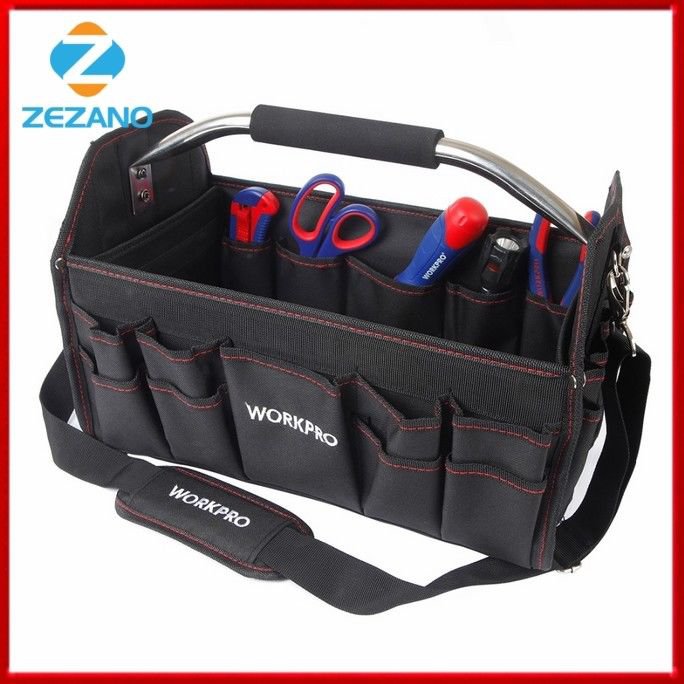 16" 600D Foldable Tool Bag Shoulder Bag Handbag Tool Organizer Storage Bag