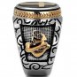 Size 7-15 Vintage Silver Gold Black Two-Tone Holy Cross Signet Ring Jesus