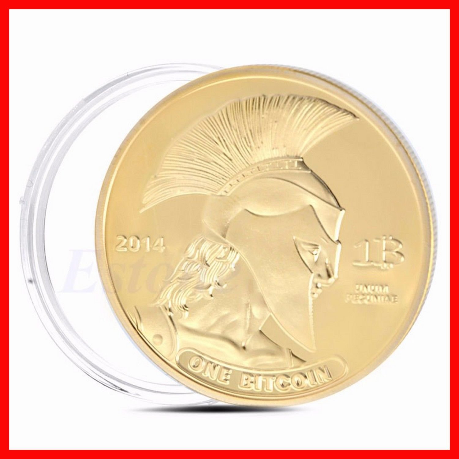 Gold Plated Titan Commemorative Coin BTC Bitcoin ...