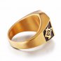 Stainless steel freemason ring wholesale ring Men Gold Masonic ring Size 7-13