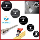 5Pcs HSS Saw Blades For Metal Dremel Rotary Tool Cutting Discs Wheel + 1 Mandrel