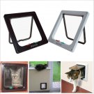 Pet Products 4-Way Locking Dog Cat Door For Small to Large Dogs cats White black