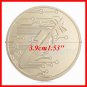Coin Feather Coin Like Bitcoin Gold silver Plated Red Heart Love Coins Token