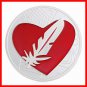Coin Feather Coin Like Bitcoin Gold silver Plated Red Heart Love Coins Token