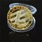 Free shipping 1ounce 2014 LTC+BTC Litecoin Gold paletd coin.1pcs/lot
