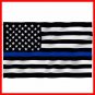 90*150cm USA Police Flags Thin American National Banner White And Blue Stars