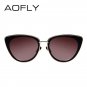 Metal Frame Cat Eye Women Sunglasses Female Sunglasses Famous Brand Designer