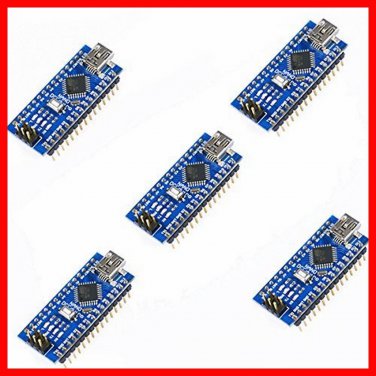 5pcs Nano 3.0ATmega328P Controlador Compatible Con Arduino NANO CH340 CABLE V3.0