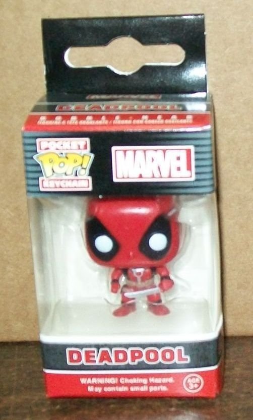 Funko pocket pop keychain Marvel comics Deadpool bobble head new in box