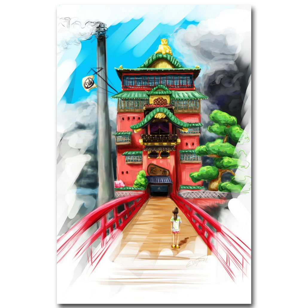 Spirited Away Japanese Anime Poster Ogino Chihiro 32x24