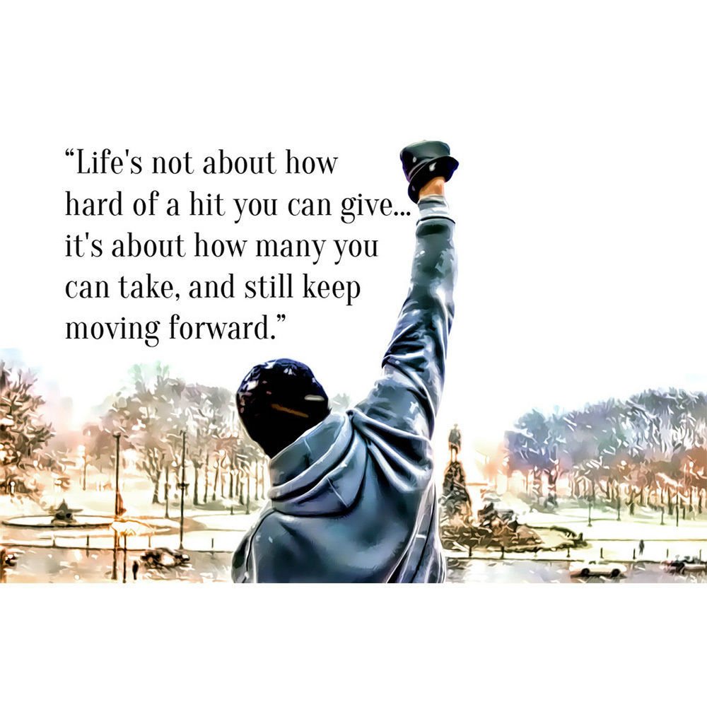 Rocky Balboa Motivational Quotes Poster 32x24