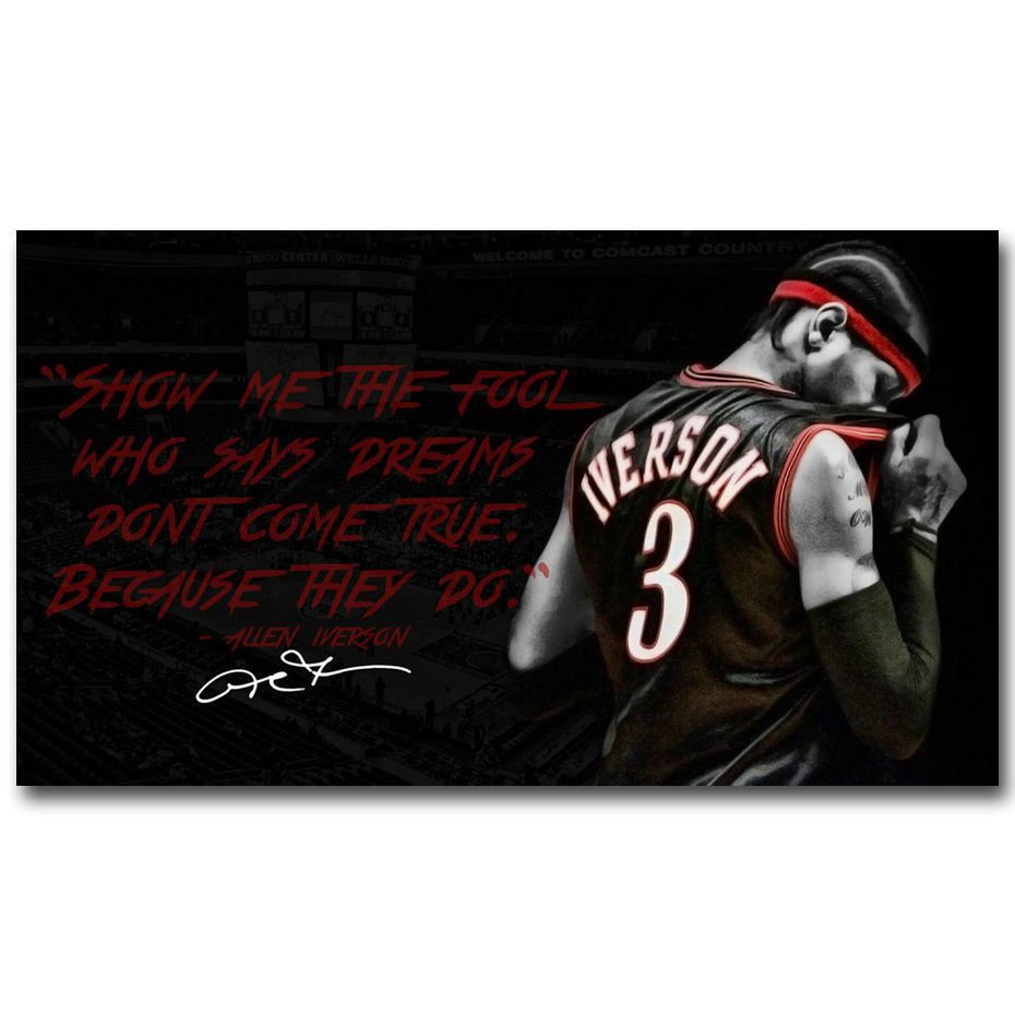 Allen Iverson Quote Basketball Poster 32x24