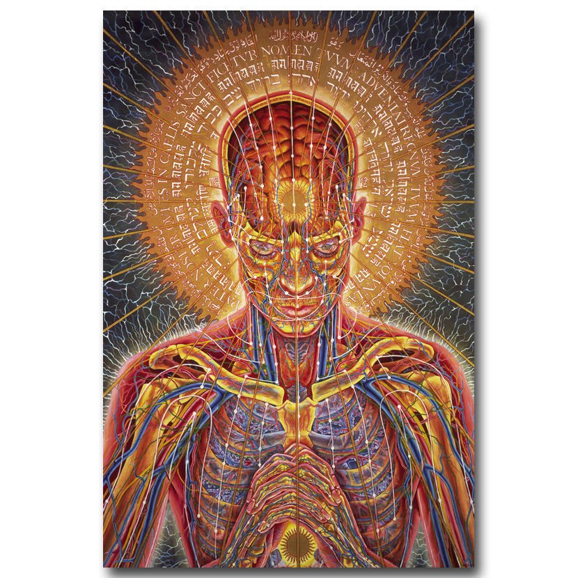 Alex Grey Psychedelic Trippy Painting Art Poster 32x24