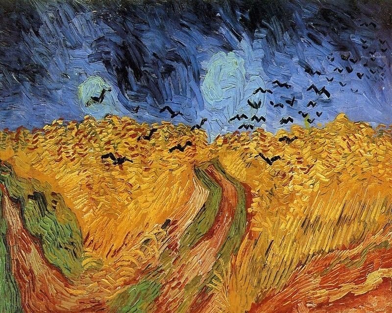 Van Gogh Wheat Field With Crows Print 32x24