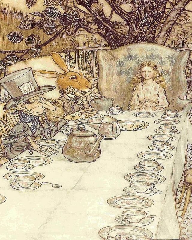 Arthur Rackham Mad Hatter Fine Art Print 32x24