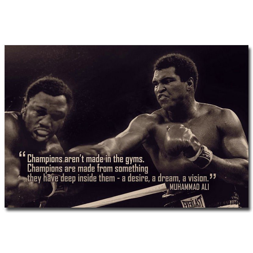 Motivational Quote Poster Muhammad Ali 32x24