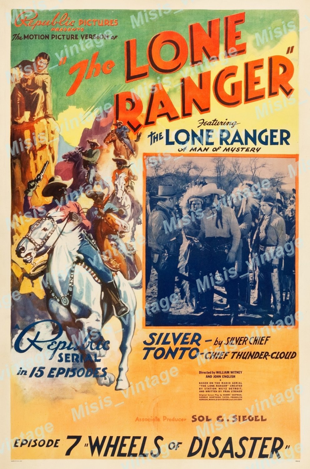 The Lone Ranger 1938 Vintage Movie Poster Reprint 9