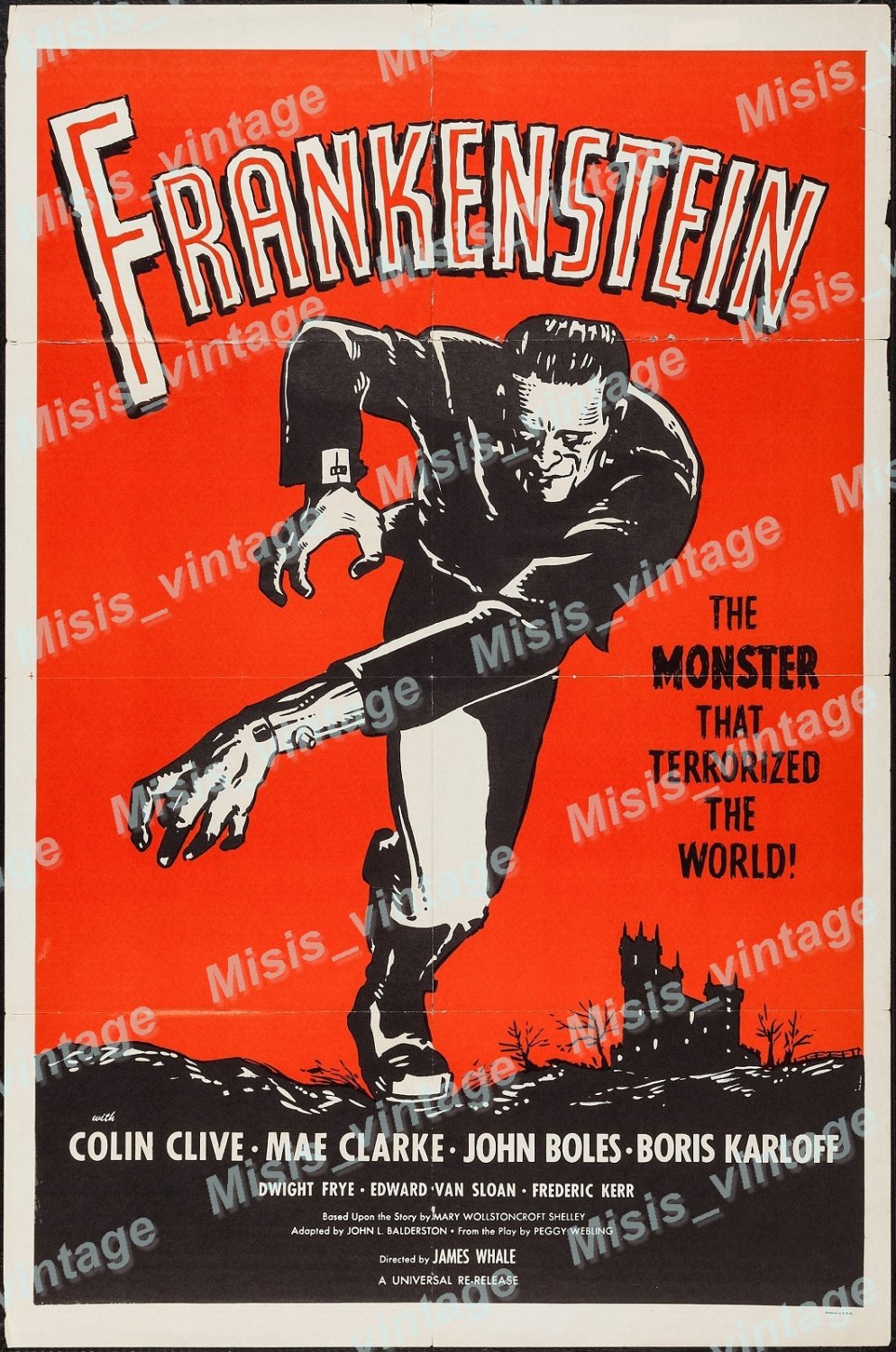 Frankenstein 1960 Vintage Movie Poster Reprint 48