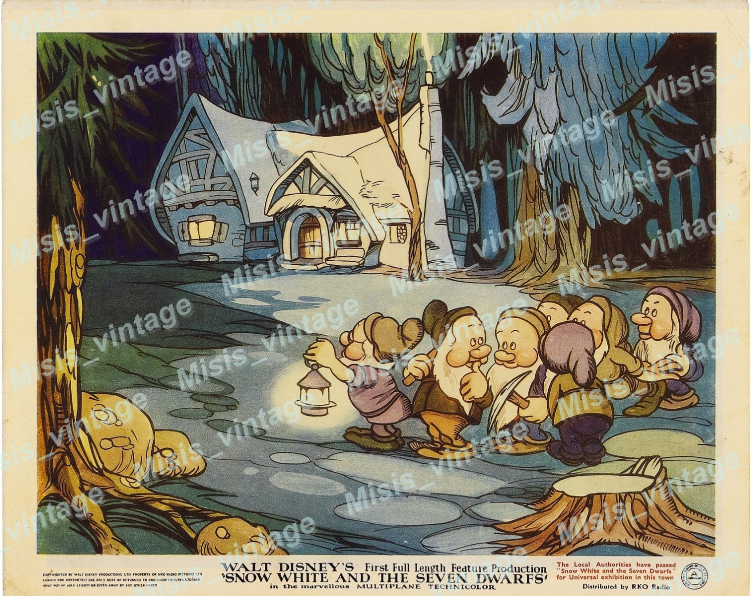 Snow White And The Seven Dwarfs 1937 Vintage Movie Poster