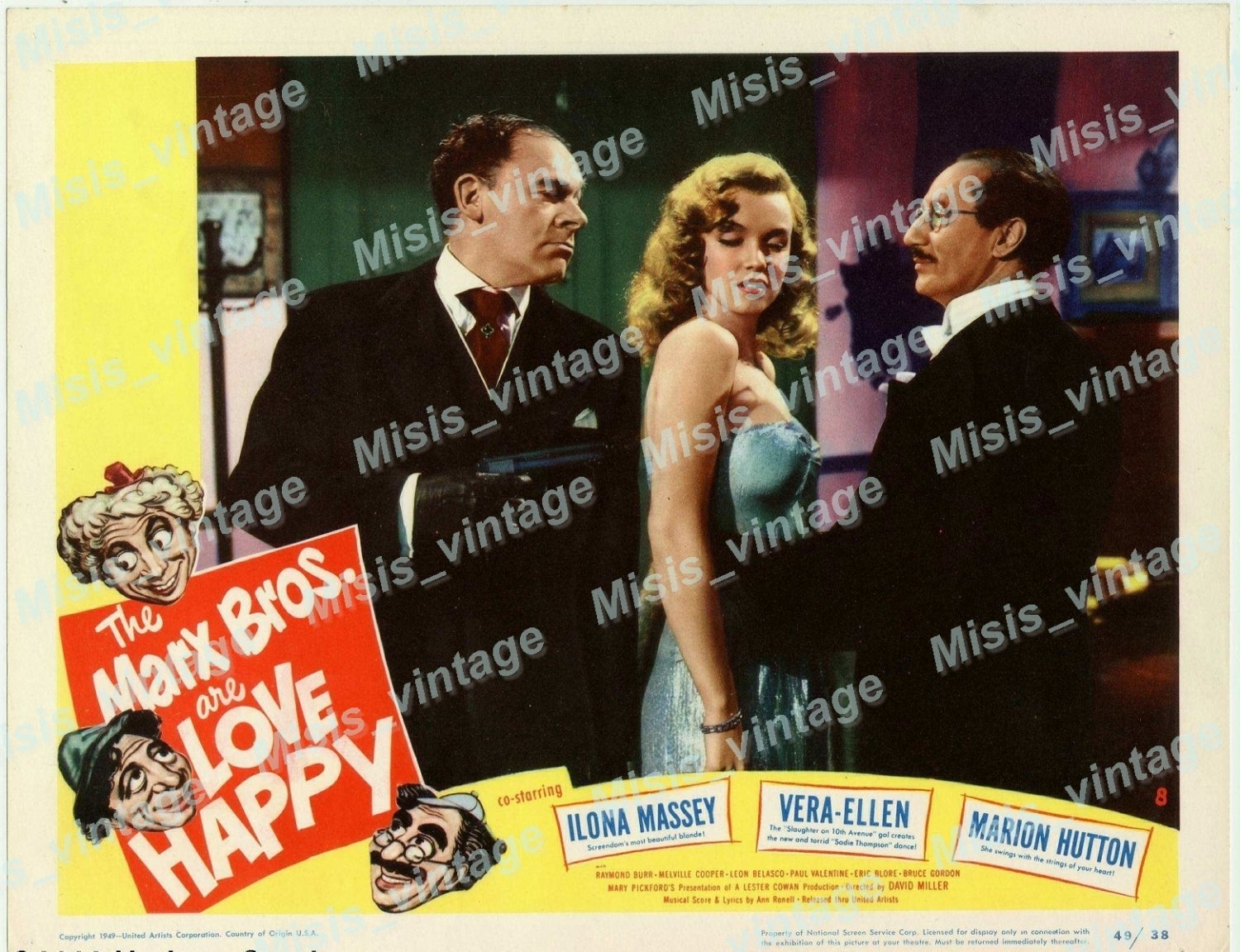 Love Happy 1950 Vintage Movie Poster Reprint 3